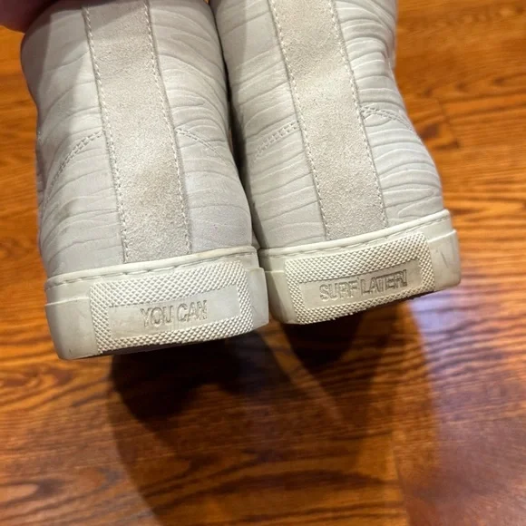 P448 Star White Zebra Hightop Sneaker size EU 39 US 9 EUC - Picture 8 of 11